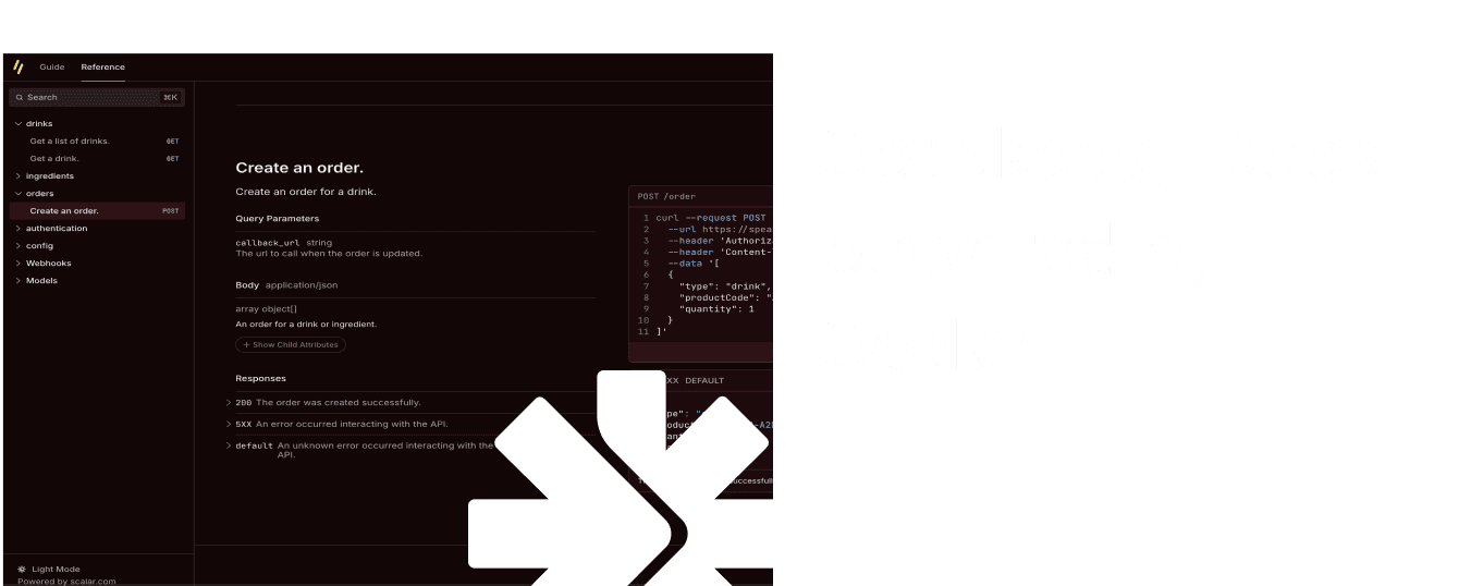 Speakeasy docs powered by Scalar