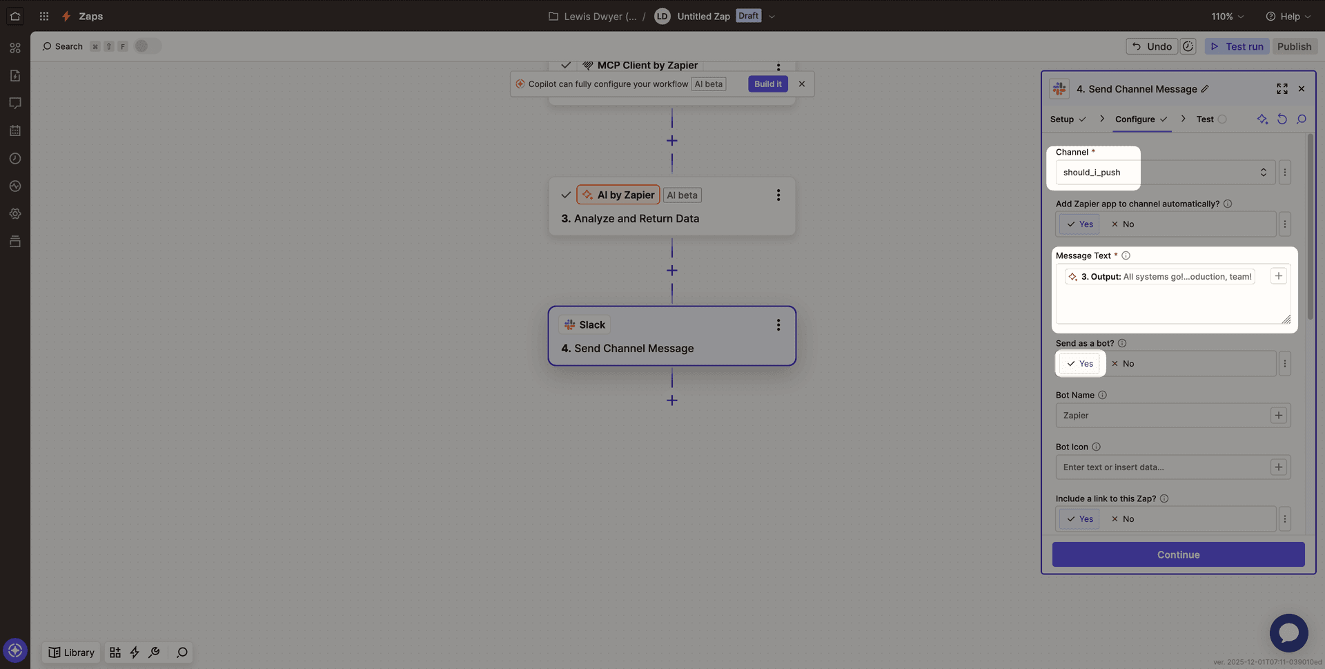slack-message-config