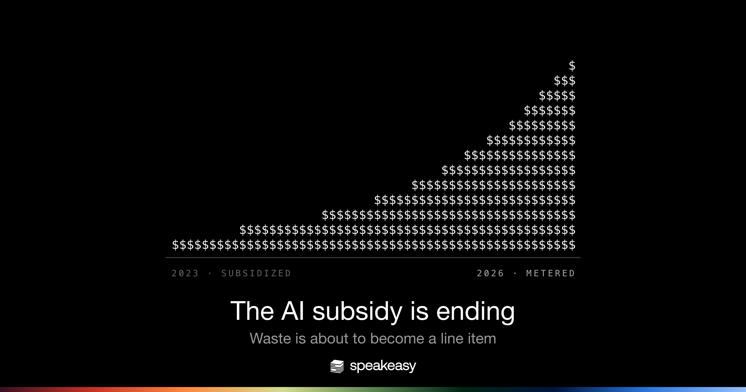 The AI subsidy is ending, and waste is about to become a line item